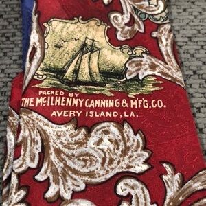 TABASCO necktie. “Standard oysters”